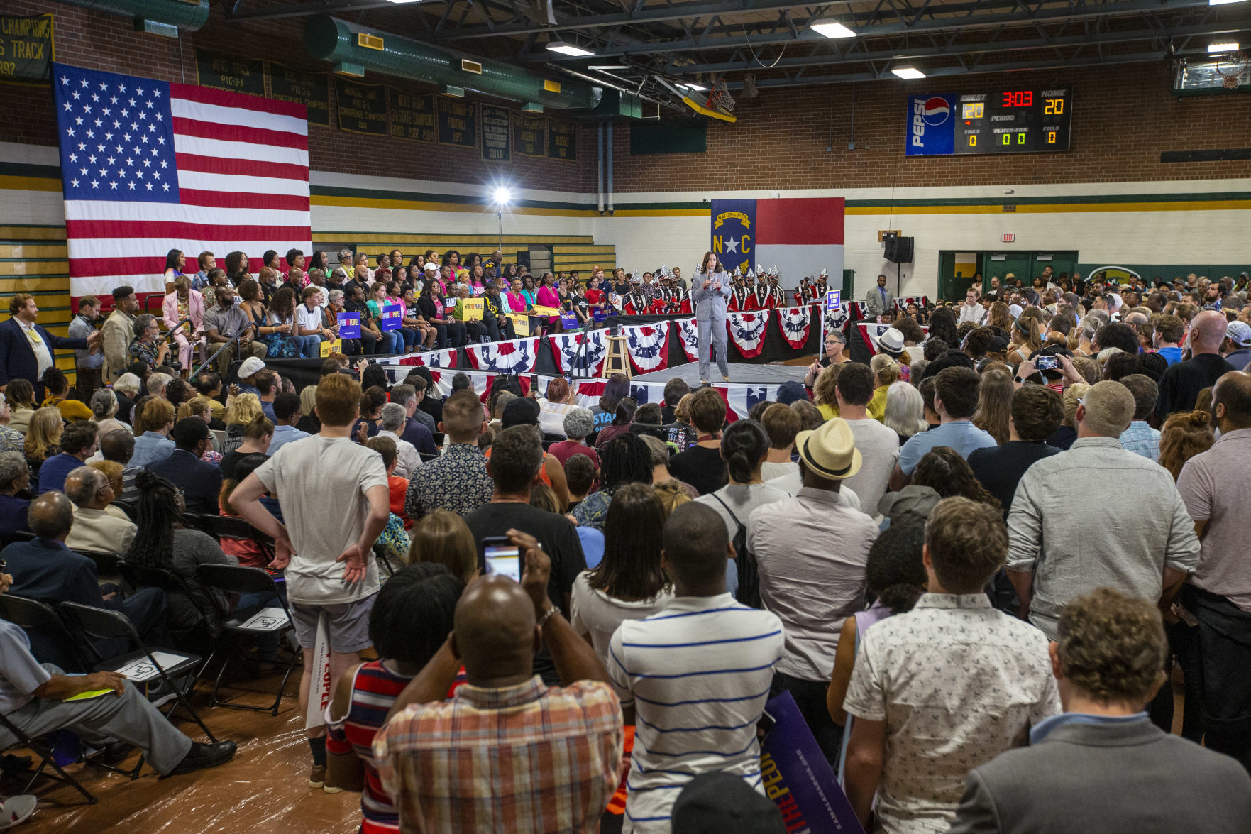 Kamala Harris campaigns in Greensboro